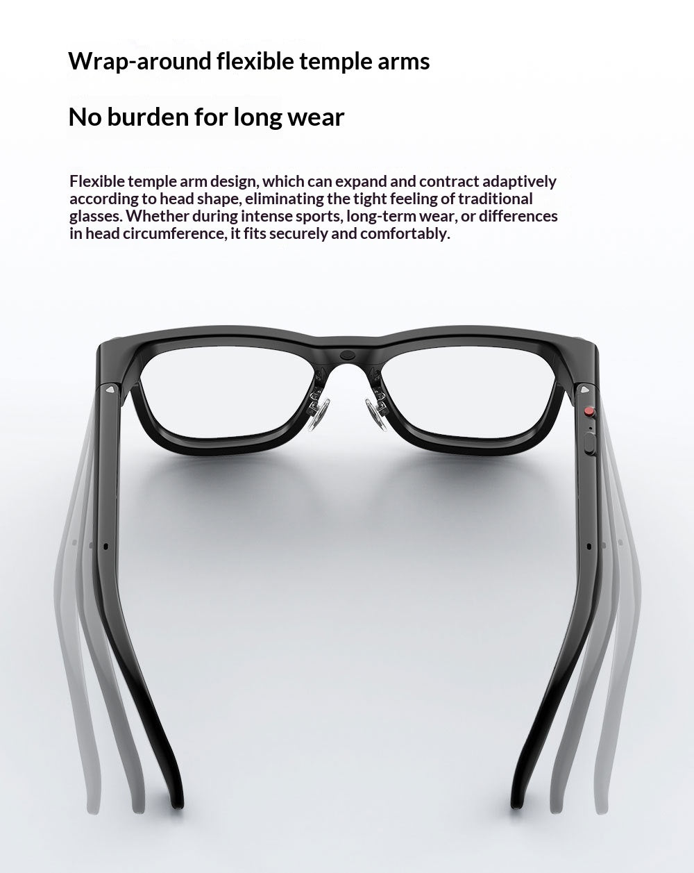 Gafas Inteligentes IA con Cámara HD de 13 MP y Estabilizador