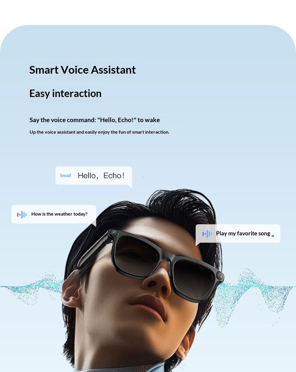 Gafas Inteligentes IA con Cámara HD de 13 MP y Estabilizador