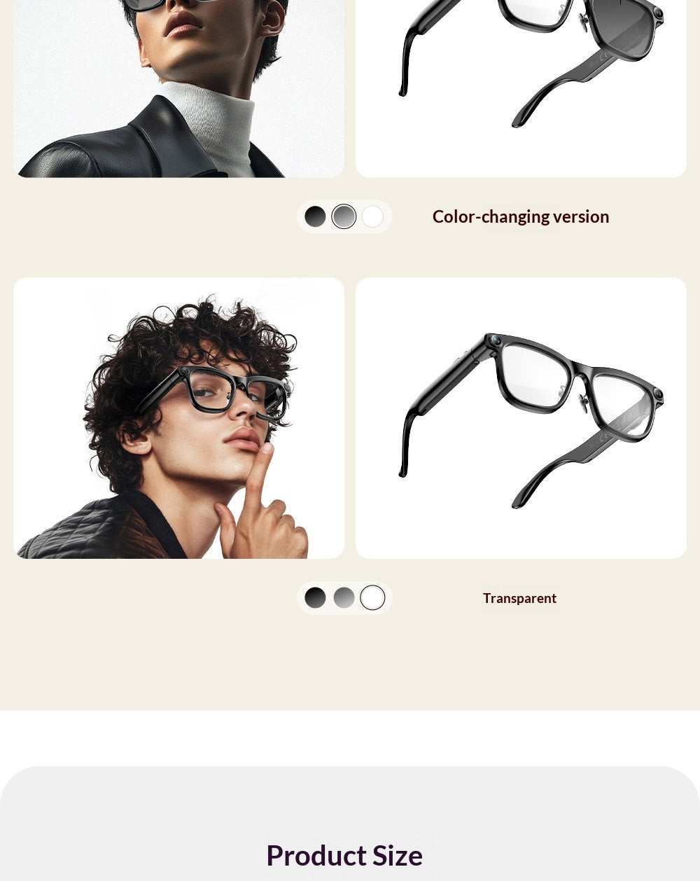 Gafas Inteligentes IA con Cámara HD de 13 MP y Estabilizador