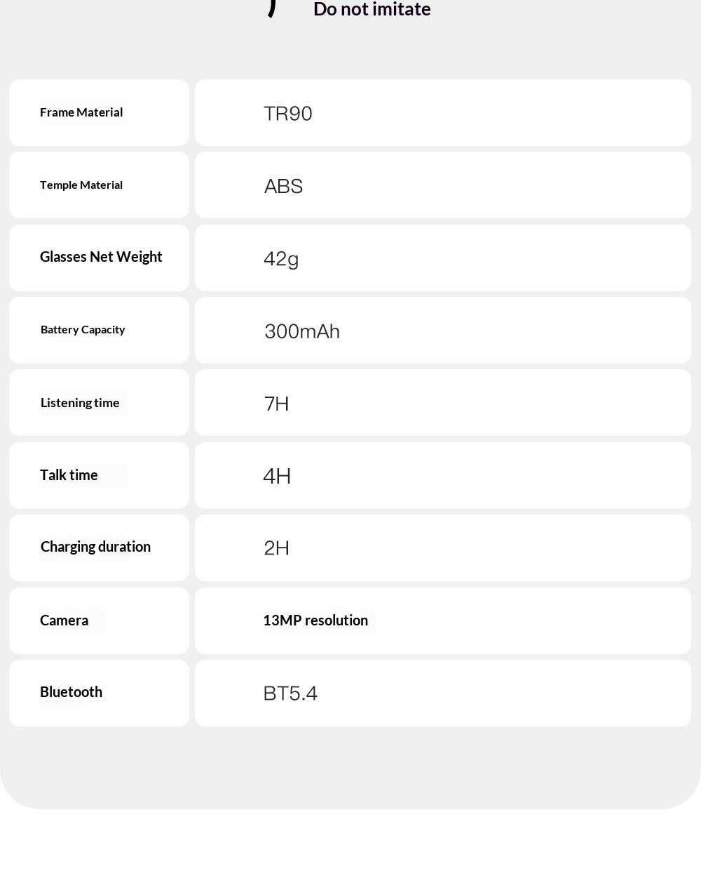 Gafas Inteligentes IA con Cámara HD de 13 MP y Estabilizador